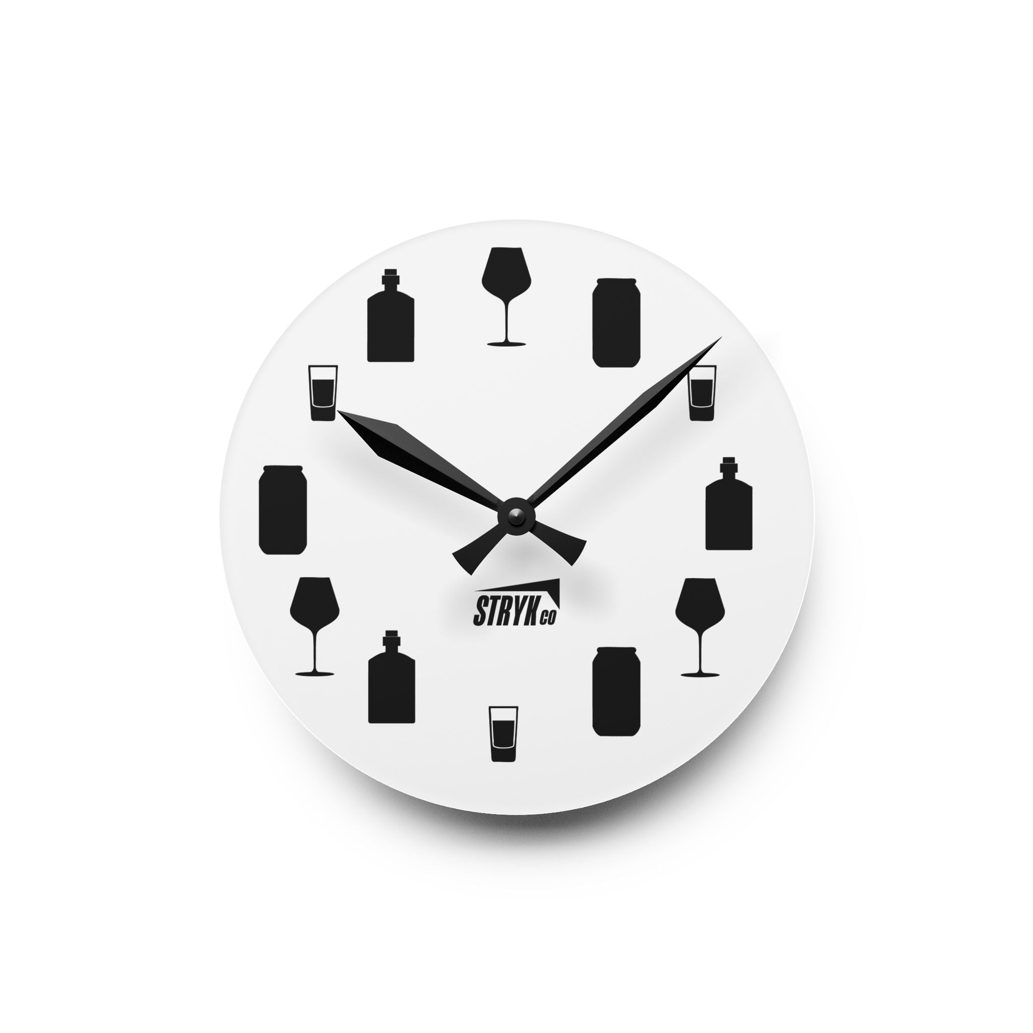 Booze-o-Clock Acrylic Wall Clock