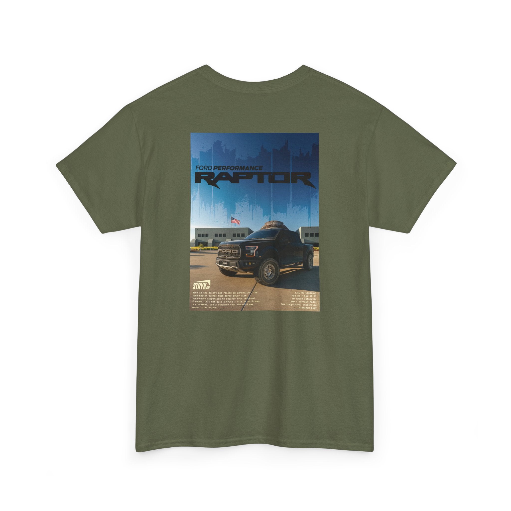 Raptor Poster-Style Heavy Cotton Tee