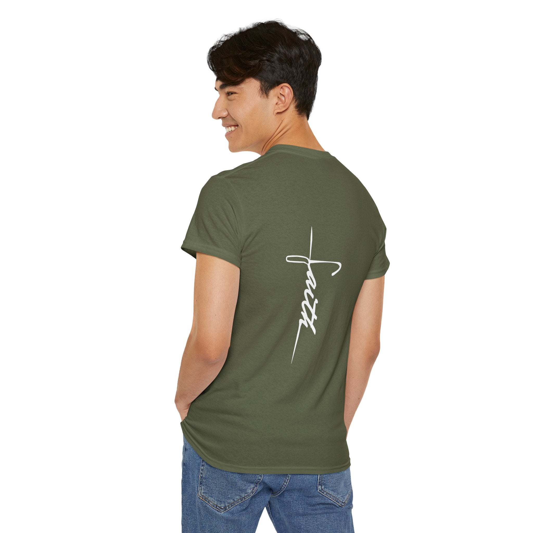 "Faith" Cross Heavy Cotton Tee