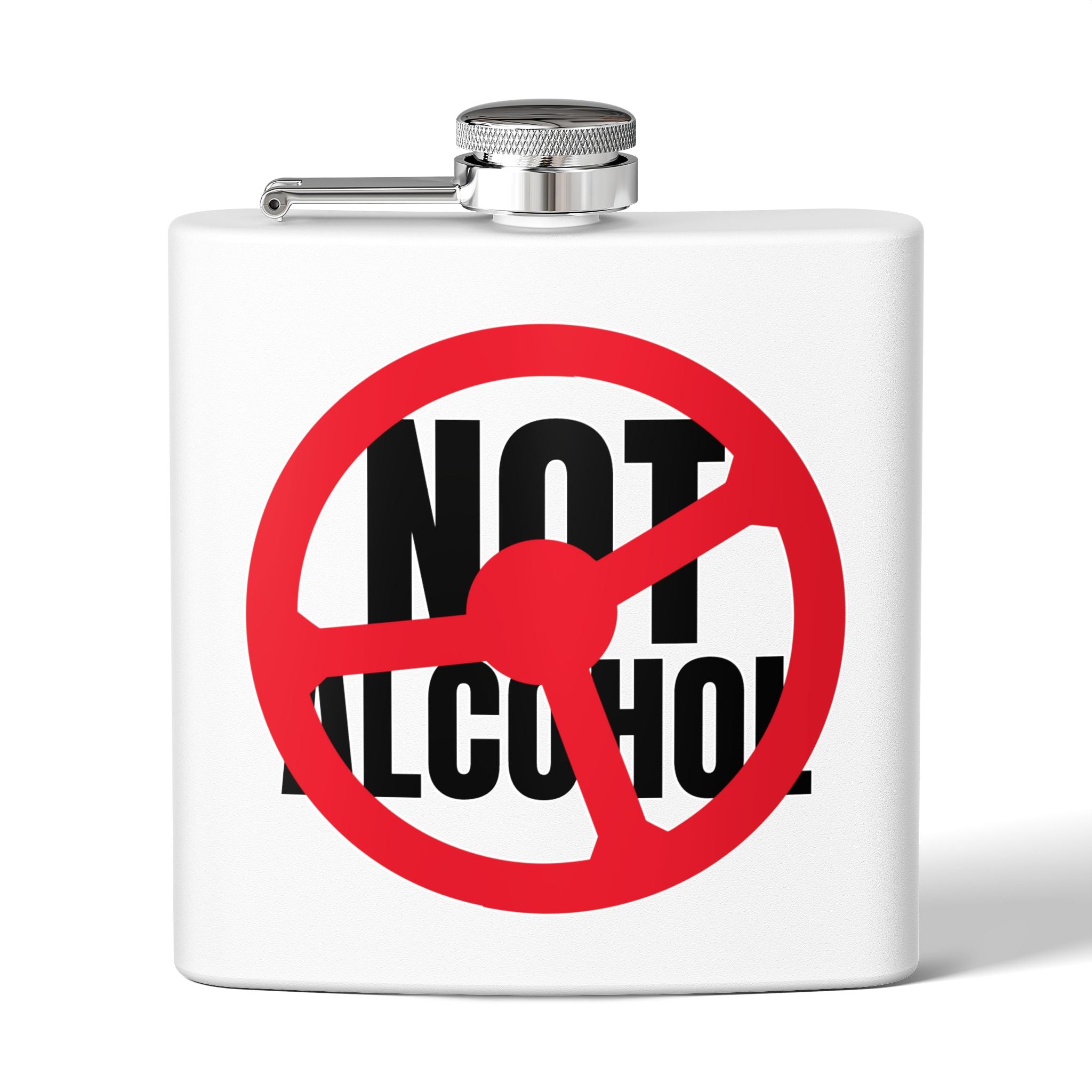 "Not Alcohol" Stainless Steel Flask, 6oz